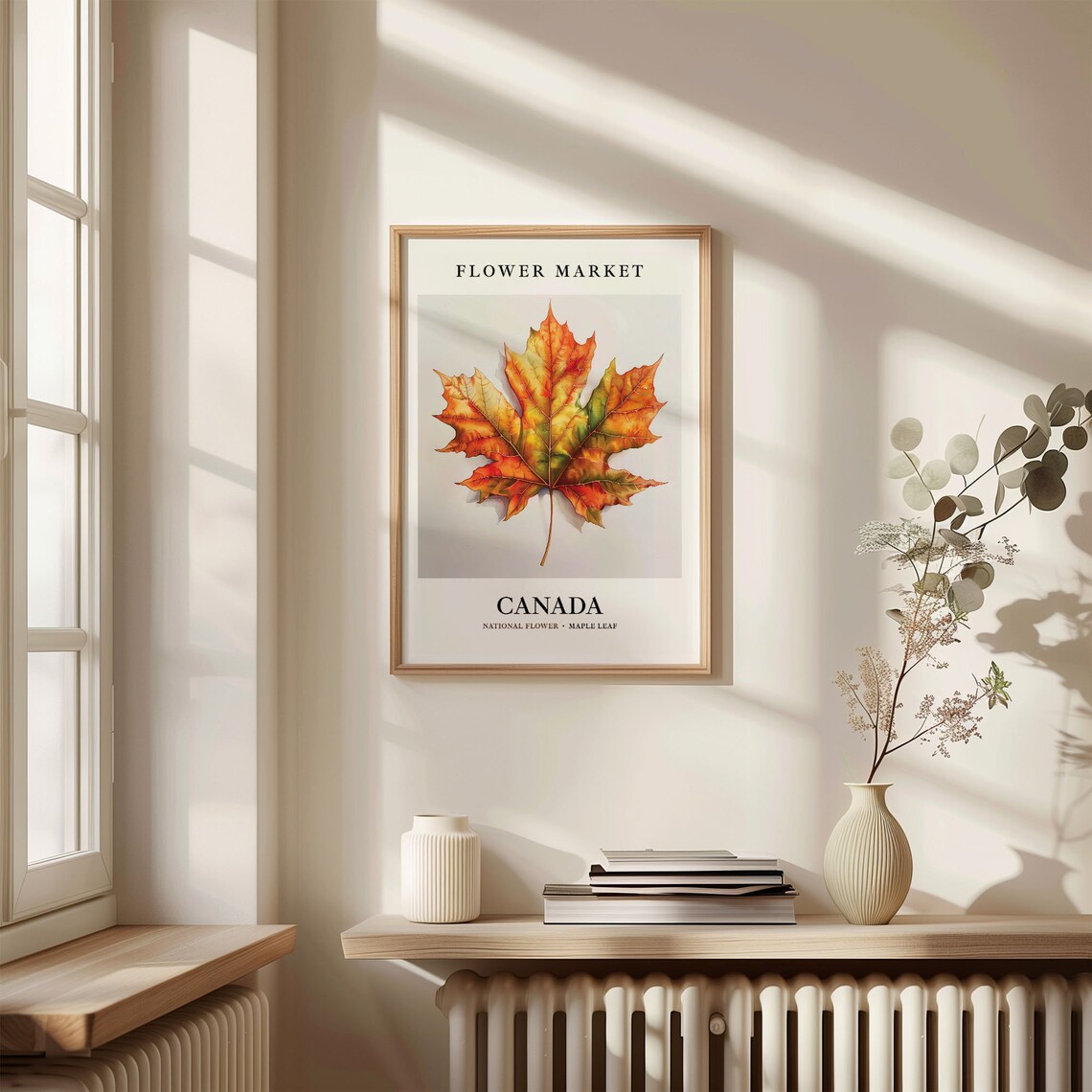Canada Flower Market Art Print, Botanical Pastel Decor - Image 3