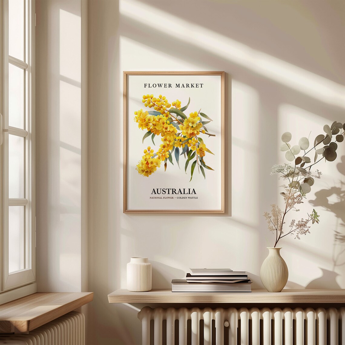 Golden Wattle Australia National Flower Art Print - Image 3