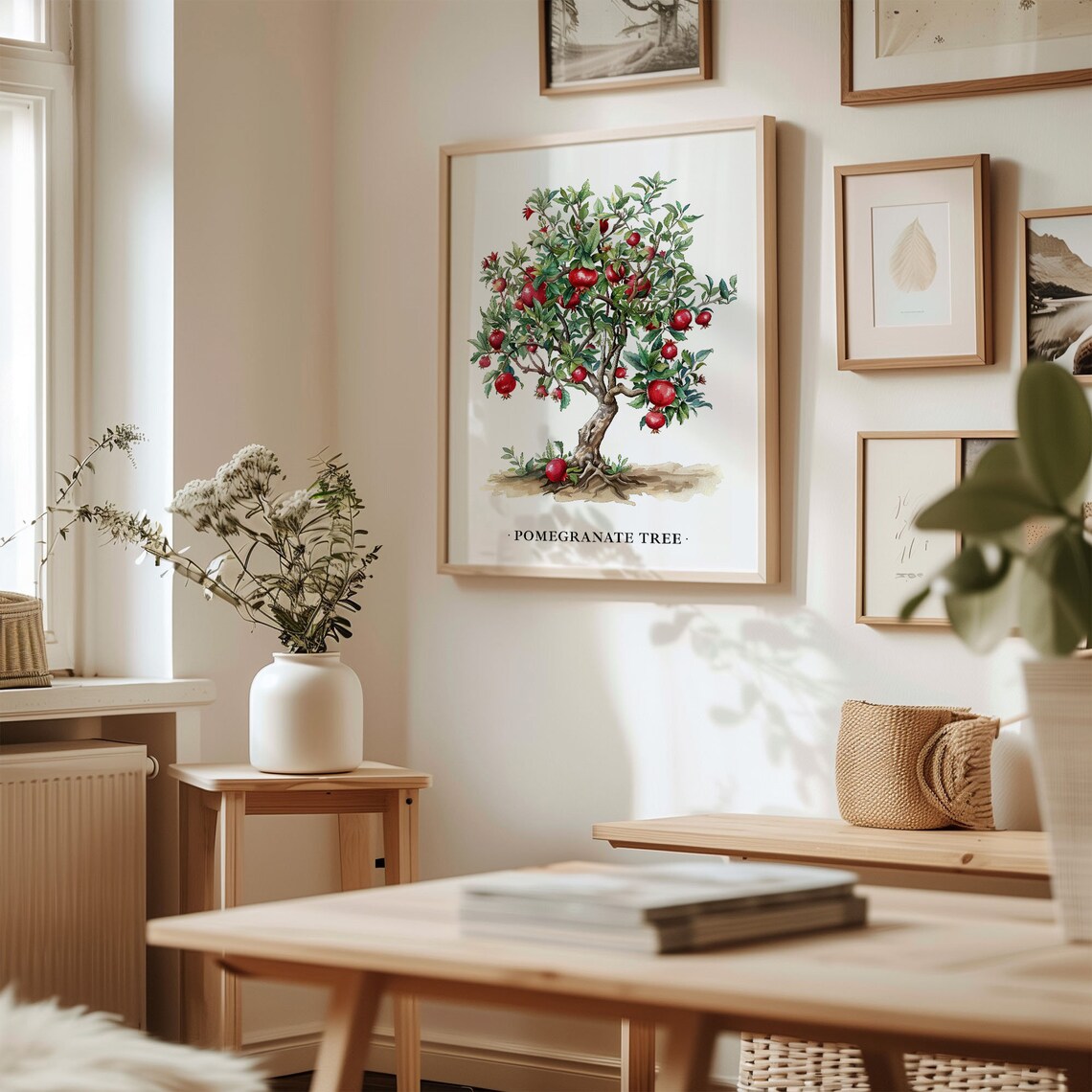 Pomegranate Tree Botanical Art Print, Kitchen Decor - Image 2