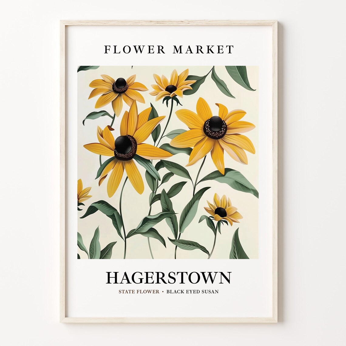 Hagerstown Maryland Flower Market Art Print