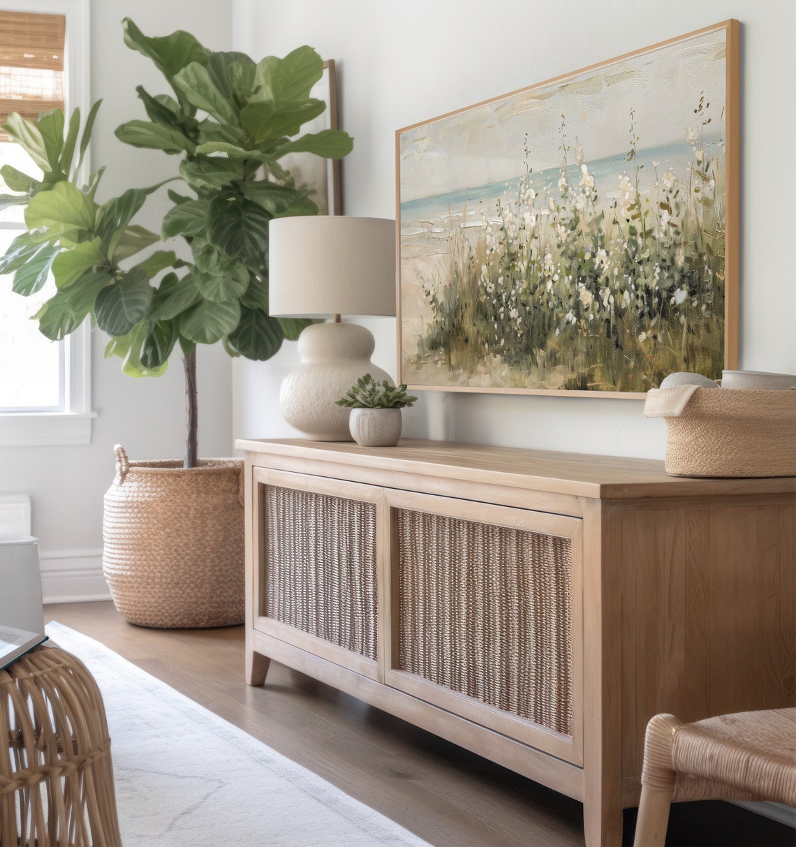 Beige Coastal Wildflower Tv Art Summer Tv Art Spring Tv Art Wildflower Art Vintage Beach Tv Art Floral Art Frame Tv Art Muted 702 - Image 7