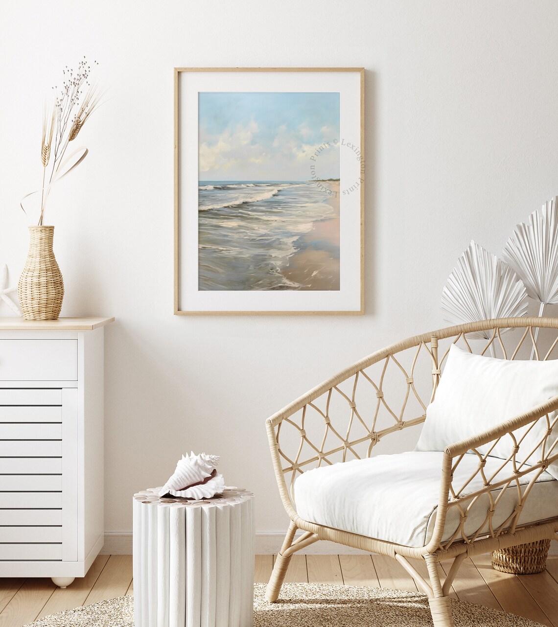 Summer Beach Waves Vintage Coastal Ocean Seaside Painting Poster - Image 7