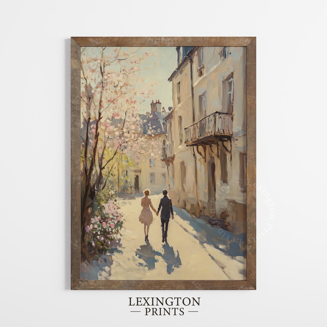 Couple Holding Hands Print, French Country Decor - Image 2