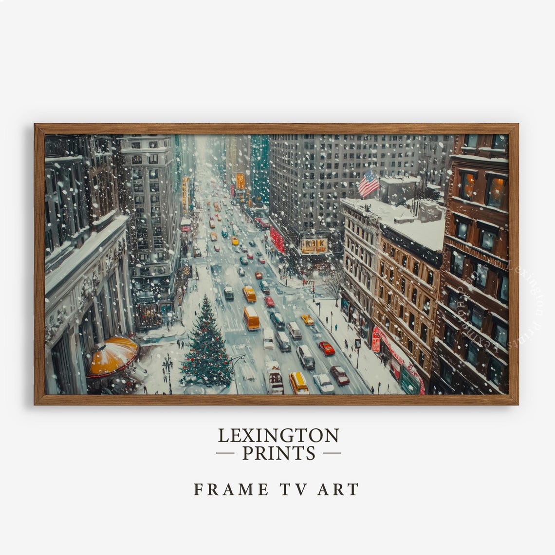 Christmas New York City Winter Frame Tv Art Vintage City Tv Art Winter Tv Art Christmas Tv Art Seasonal Decor Holiday Tv Art City Art 963 - Image 5