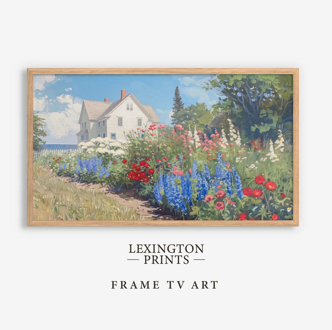 Coastal Home Frame Tv Art Summer Tv Art 4th Of July Tv Art Coastal Tv Art Wildflower Tv Art Maine Oil Painting Vintage Summer Decor 720 - Image 5