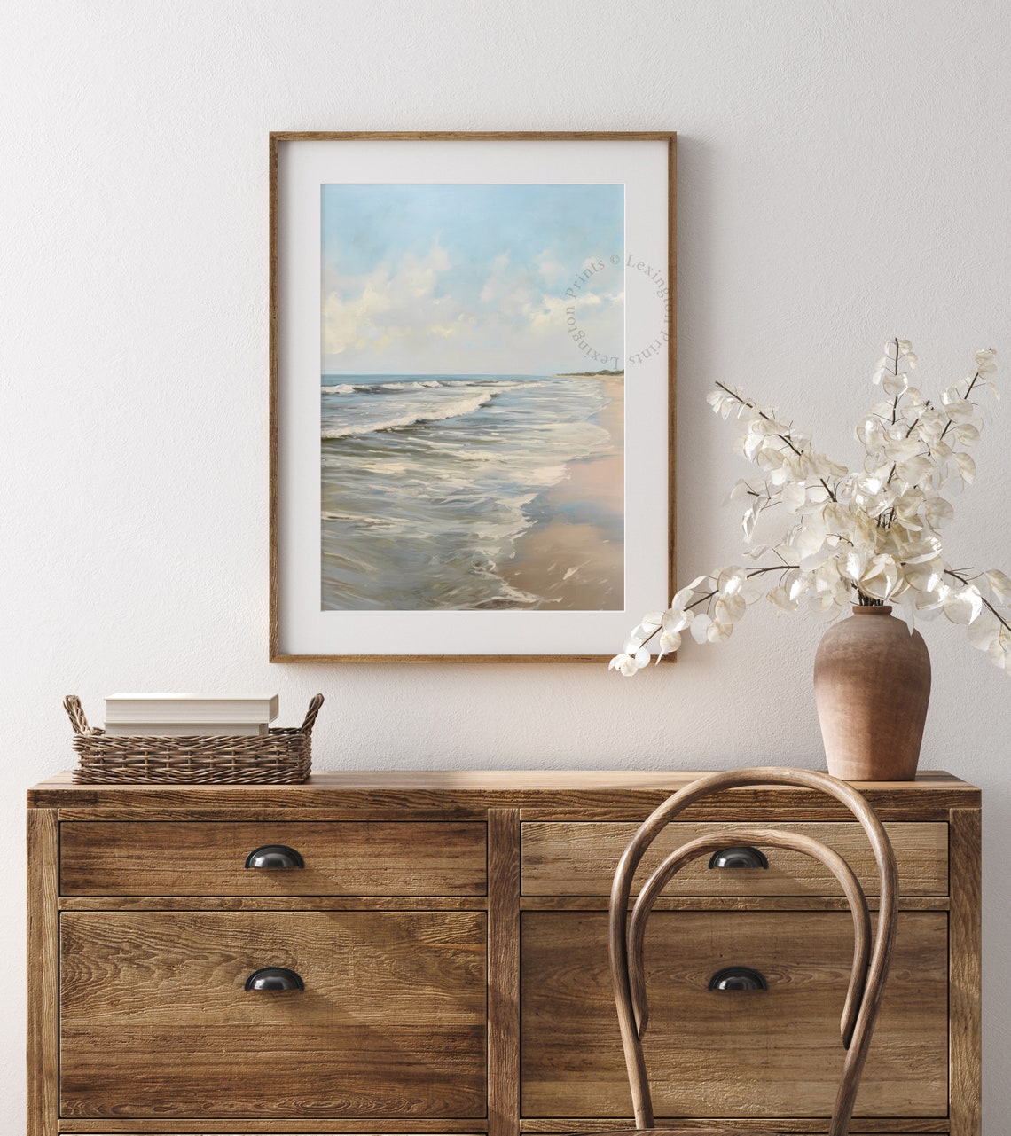 Summer Beach Waves Vintage Coastal Ocean Seaside Painting Poster - Image 8