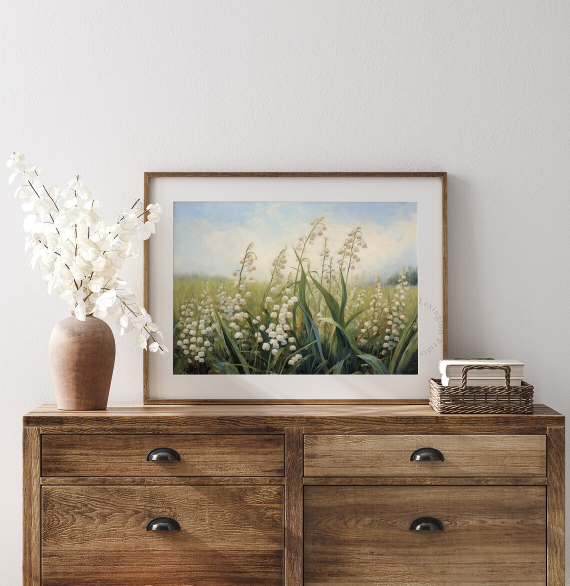 Lily Of The Valley White Bells Spring Field Soft Floral Painting Poster - Image 8