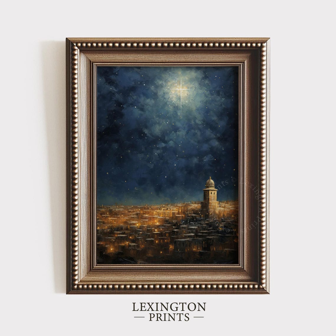 Christmas Star Over Bethlehem Christian Wall Art Christian Cross Art Christmas Wall Art Christian Print Oil Painting Christian Jesus Art 394 - Image 5