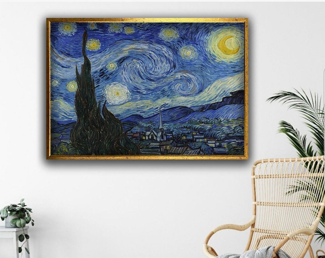 Van Gogh's Starry Night Art Print, Night Sky Reproduction - Image 5