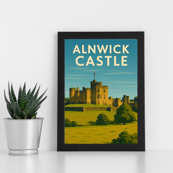 Alnwick Castle Print Artwork L Poster Postcard Framed Greeting Card Portrait