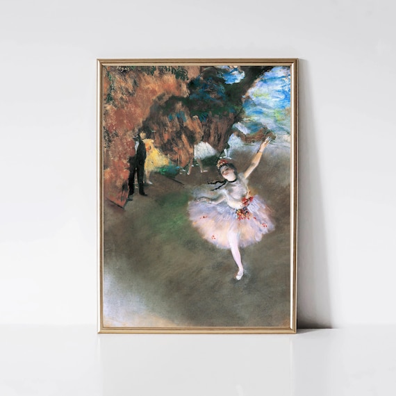 Edgar Degas Star Dancer On Stage Art Print