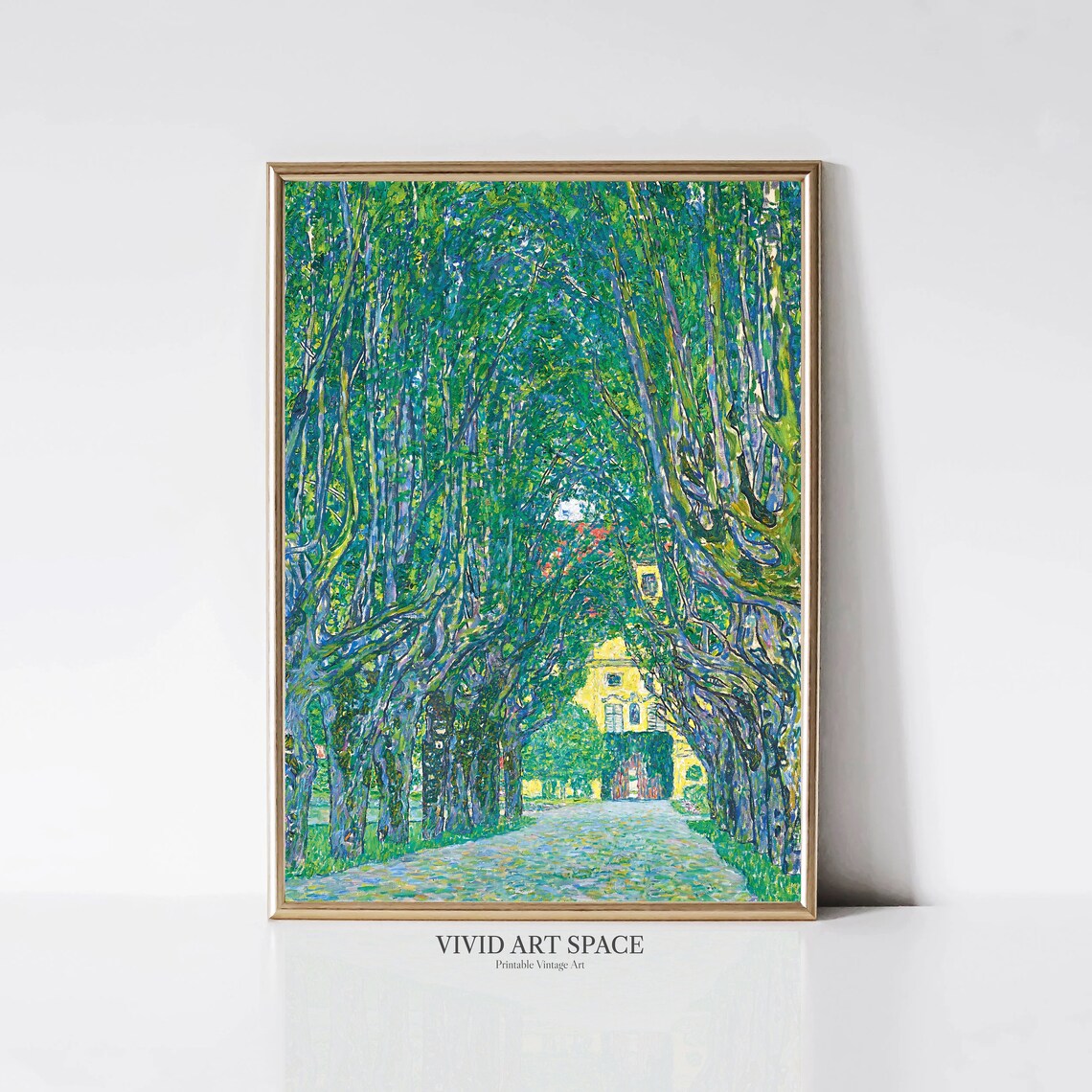 Gustav Klimt Avenue In The Park, Modernist Cityscape Art Print