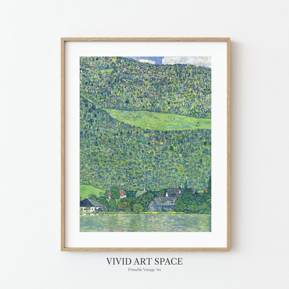 Gustav Klimt Litzlberg Am Attersee Vertical Symbolist Landscape Painting Modern Art Print Printable Wall Art