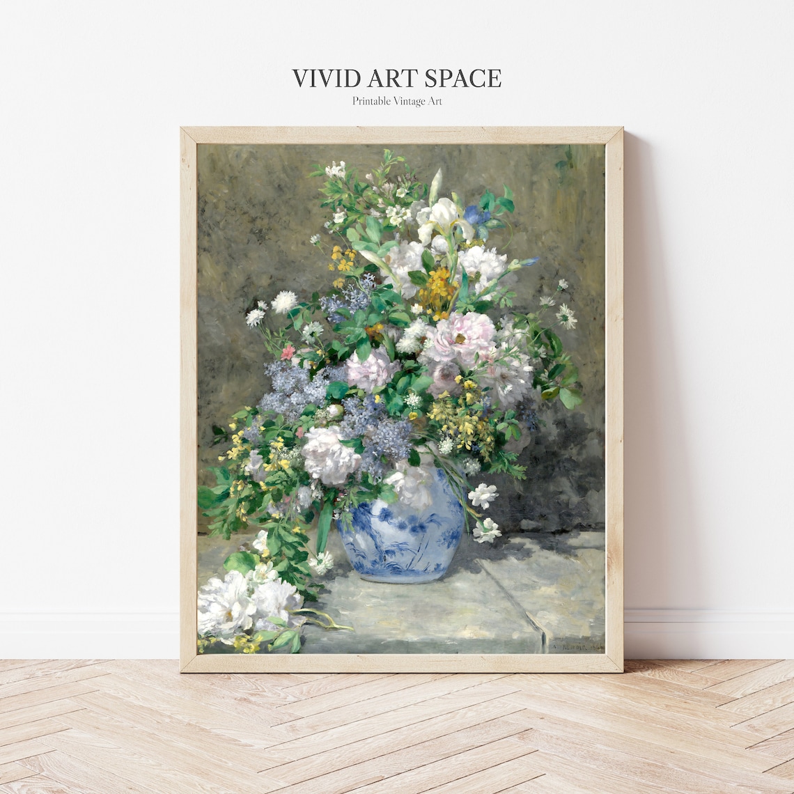 Spring Bouquet by Renoir, Vintage Floral Art Print - Image 3