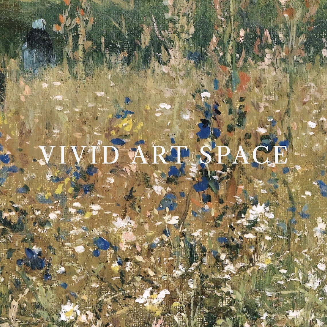 Meadow Wildflowers Painting, Vintage Landscape Print - Image 2