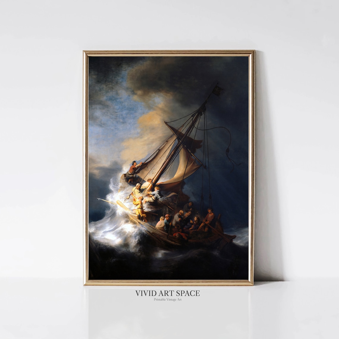 The Storm on the Sea of Galilee, Rembrandt Art Print - Image 3