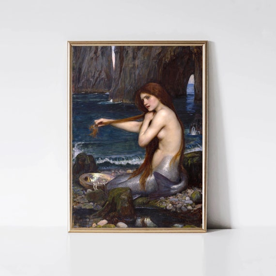 Mermaid by John William Waterhouse, Pre-Raphaelite Art Print