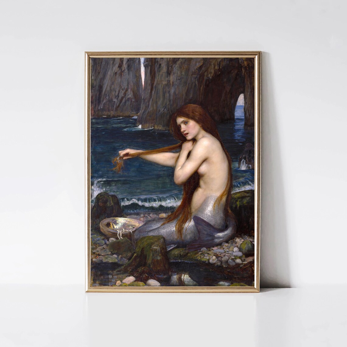 Mermaid by John William Waterhouse, Pre-Raphaelite Art Print