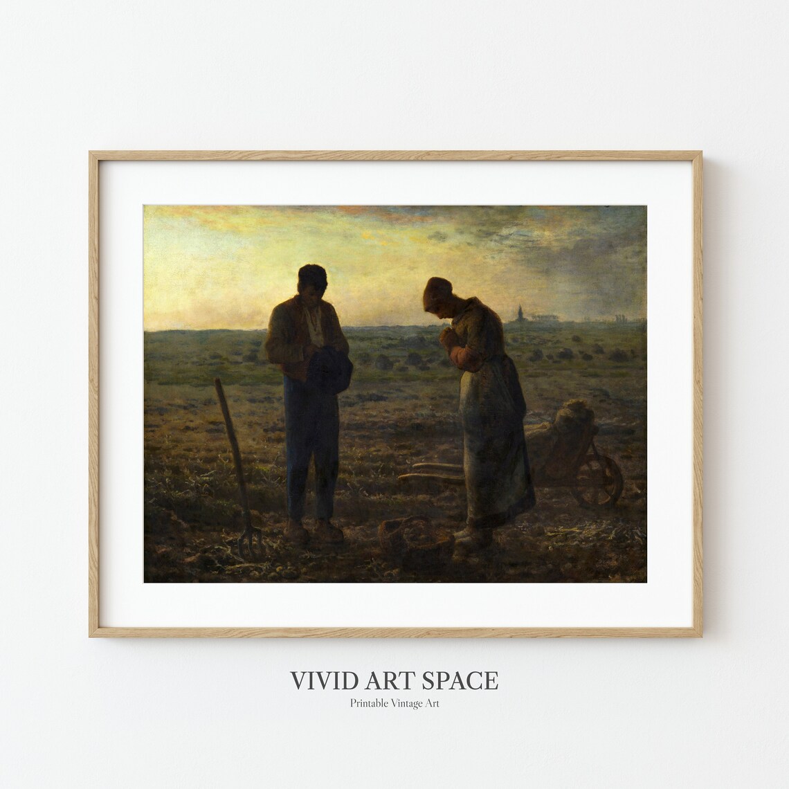 Jean Millet The Angelus Vintage Realism Art Print - Image 3