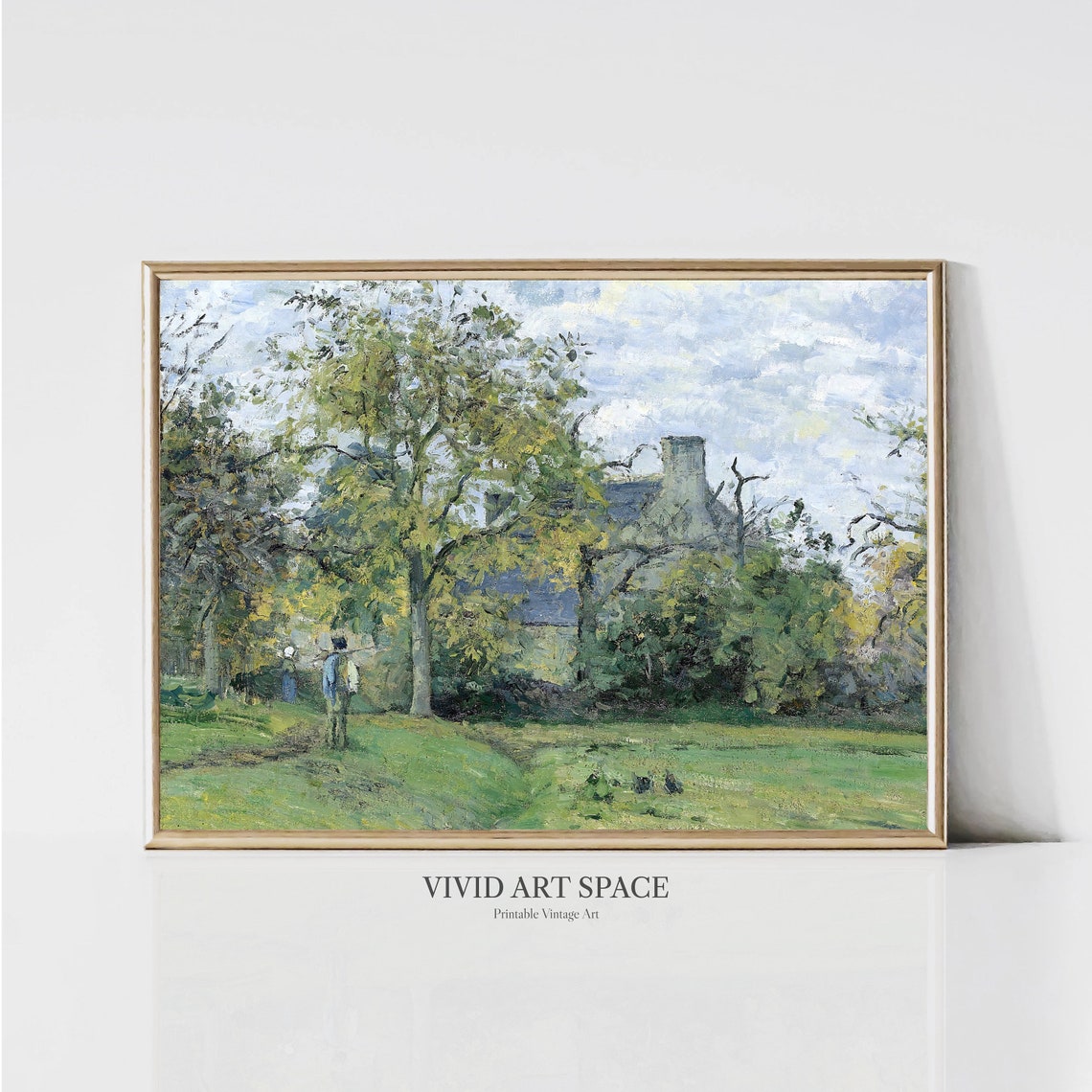 Camille Pissarro Cottage Landscape Trees Rustic Garden Art Print