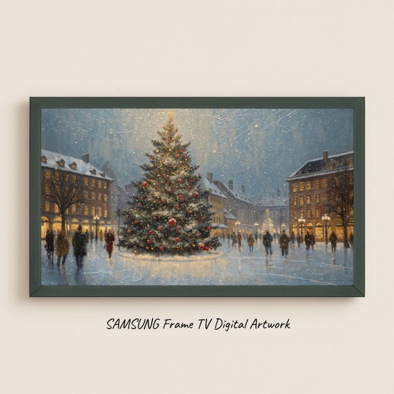 Samsung Frame Tv Art Christmas Lights In The Winter Square