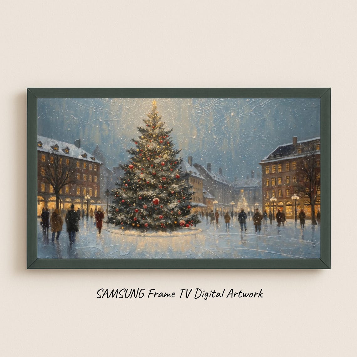 Samsung Frame Tv Art Christmas Lights In The Winter Square