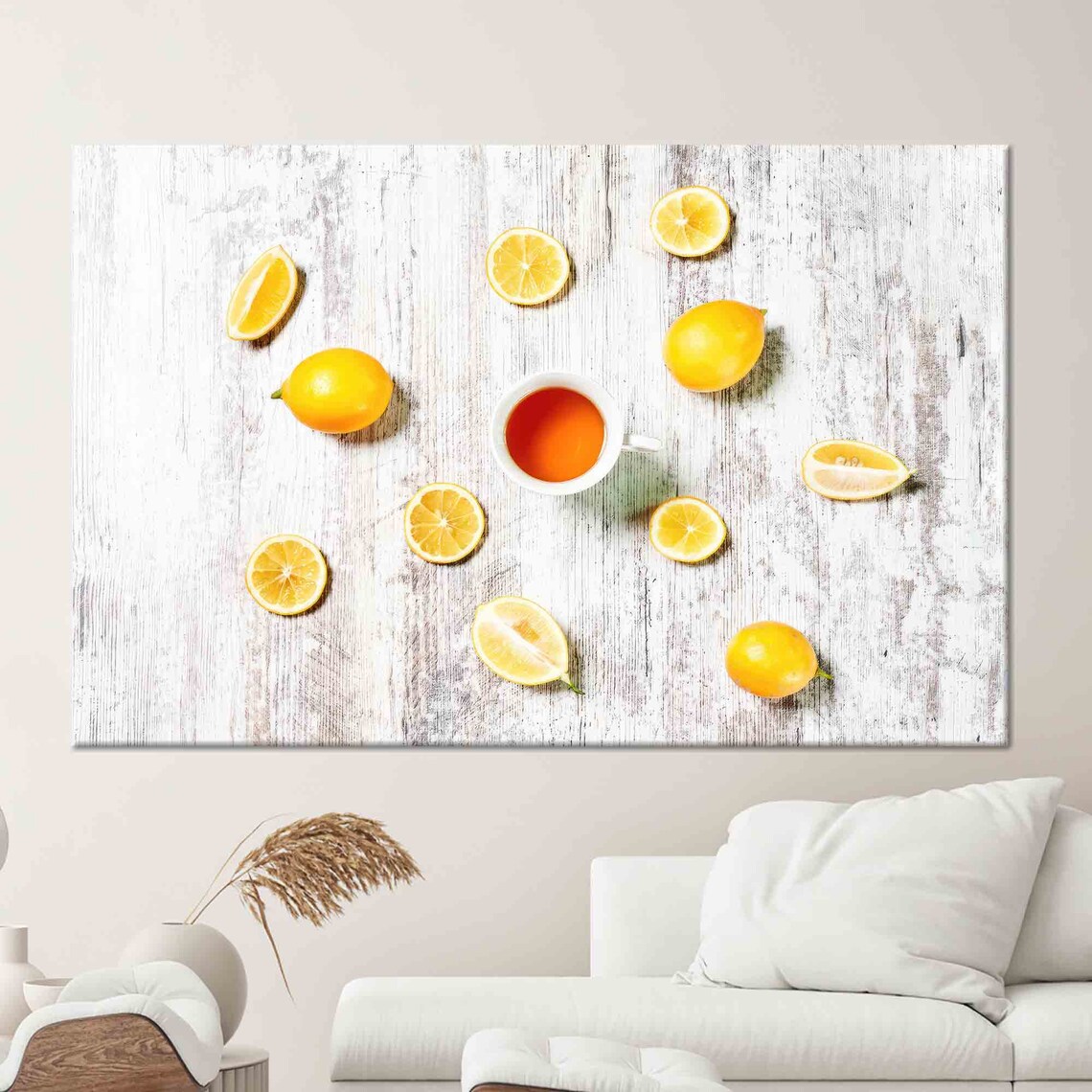 Lemon Wall Decor Yellow Wall Art Tea Wall Art Modern Tempered Glass Lemon Wallpaper Framed Wall Art Gifts Kitchen Wall Art
