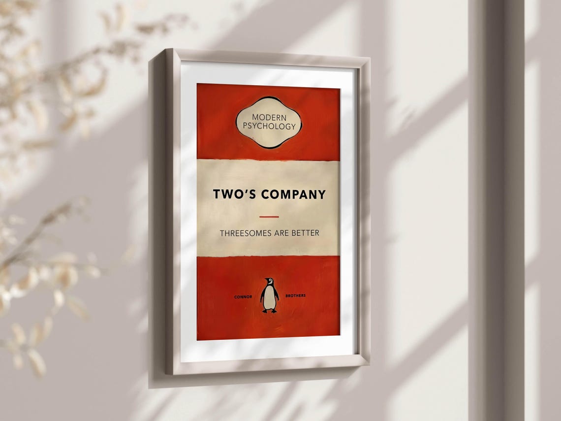 Connor Brothers Two's Company Threesomes Penguin Parody Art Poster - Image 2