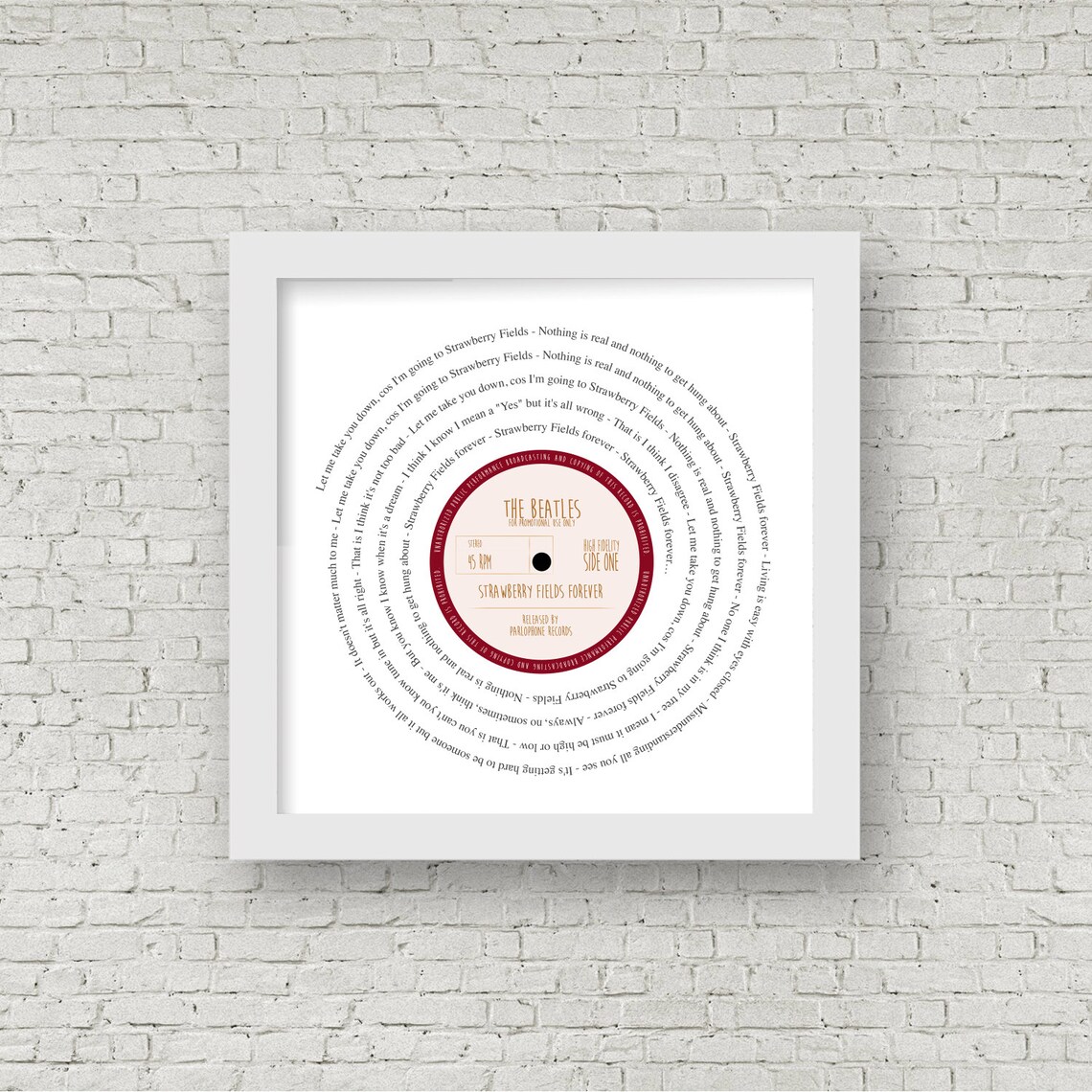 Bridesmaid Personalised Vintage Song Lyrics Art Print