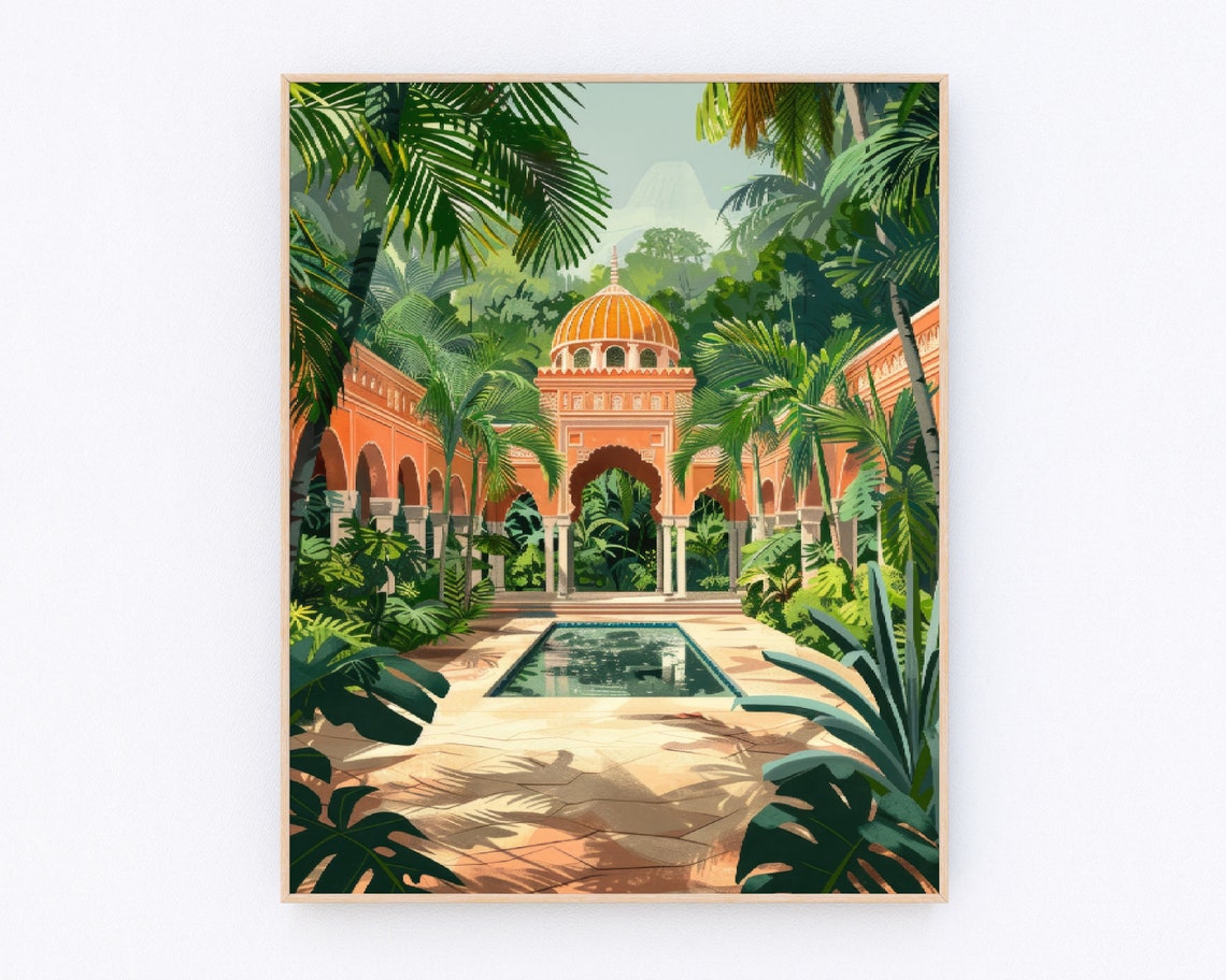 Patrika Gate Painting Amber Palace Jaipur Painting Jaipur Print Jaipur Wall Art India Landscape Poster Jaipur Poster Travel Gift P600