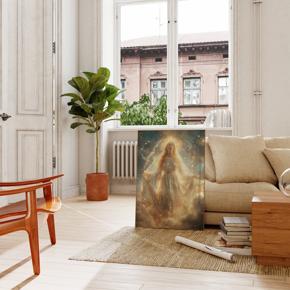 Blessed Virgin Mary Christian Prayer Art Print - Image 2