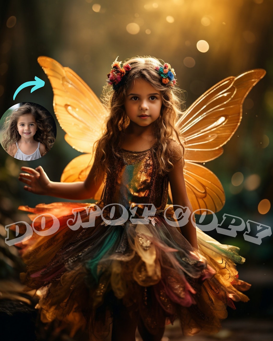 Custom Fairy Portrait Custom Princess Portrait Custom Portrait From Photo Royal Portrait Toddler Girls Portrait C181 - Image 2