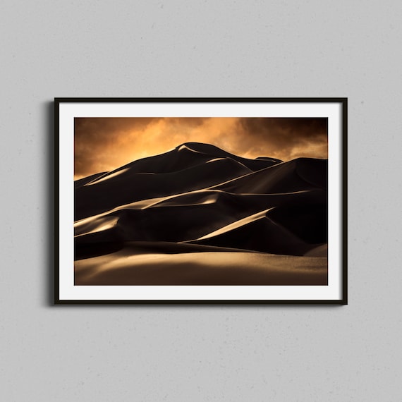 Great Sand Dunes Colorado Sunset Photography Poster Desert Landscape Art