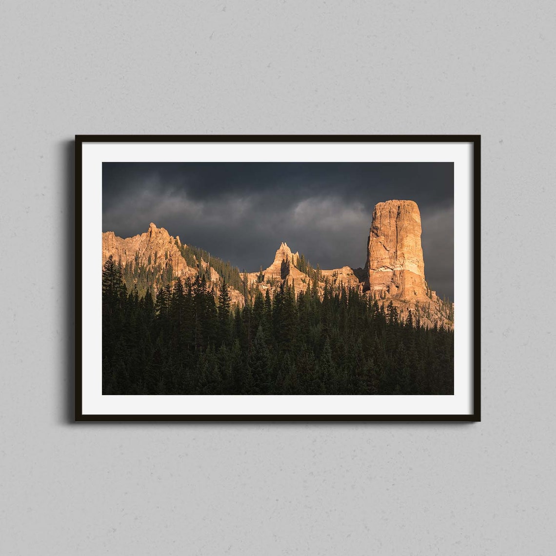 Chimney Rock Colorado San Juan Mountains Storm Sky Photo Print