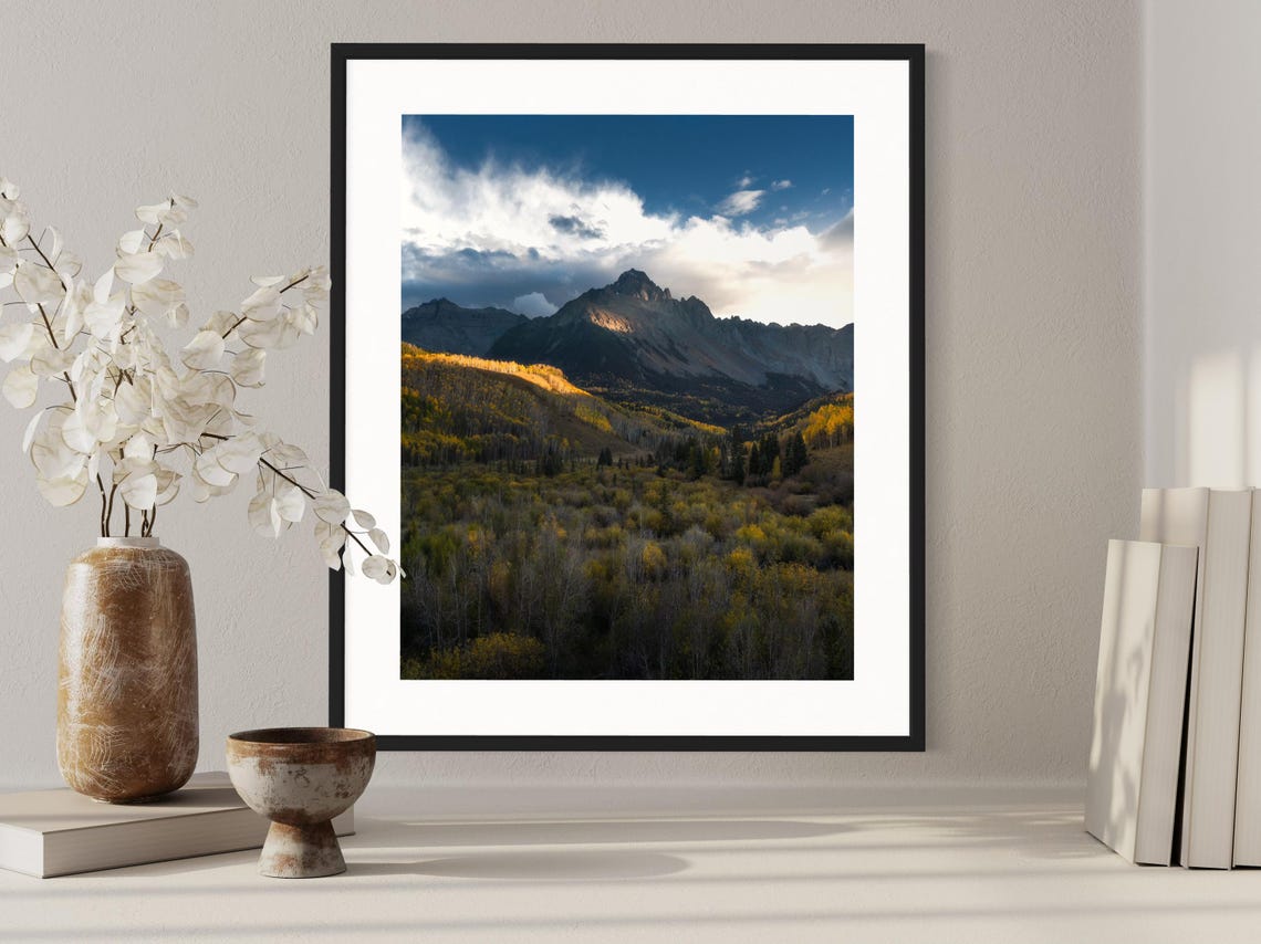 Colorado Autumn Aspen Mountains Golden Forest Landscape Poster