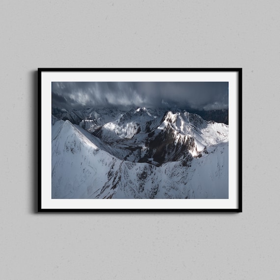 Colorado Rocky Mountain Winter Snow Peaks Photography Poster