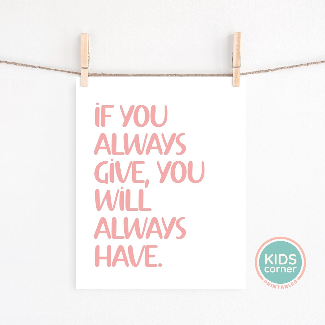 Give Receive Life Lessons Art Print, Pink Wall Decor - Image 2