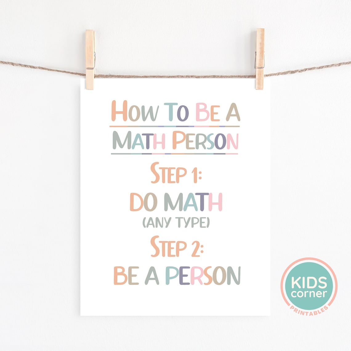How To Be A Math Person Boho Classroom Poster - Image 3
