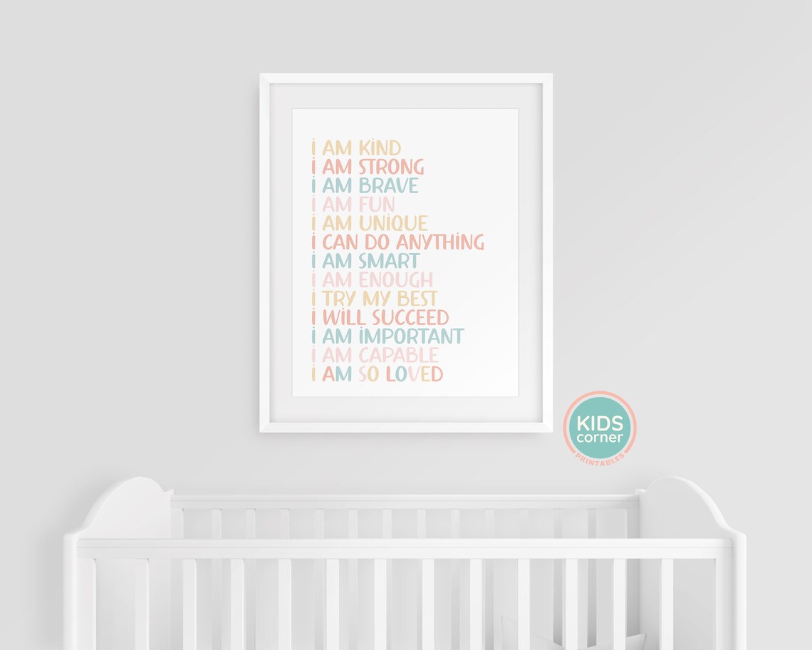 I Am So Loved Affirmations for Kids Poster - Image 3