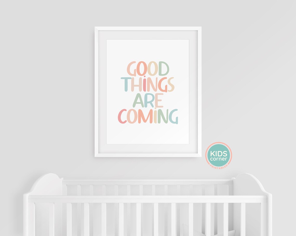 Good Things Are Coming Pastel Uplifting Inspirational Quote Poster - Image 3