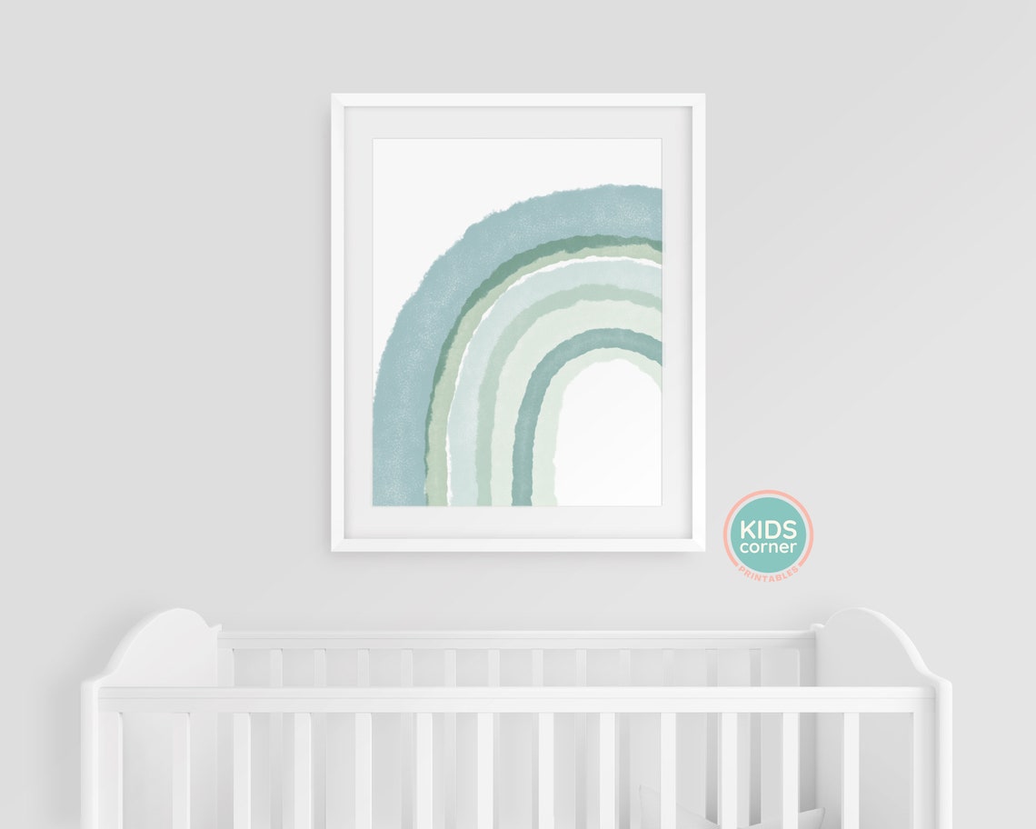 Rainbow Wall Art Rainbow Nursery Decor Instant Rainbow Wall Art Wall Art Boys Room Kids Wall Art - Image 3