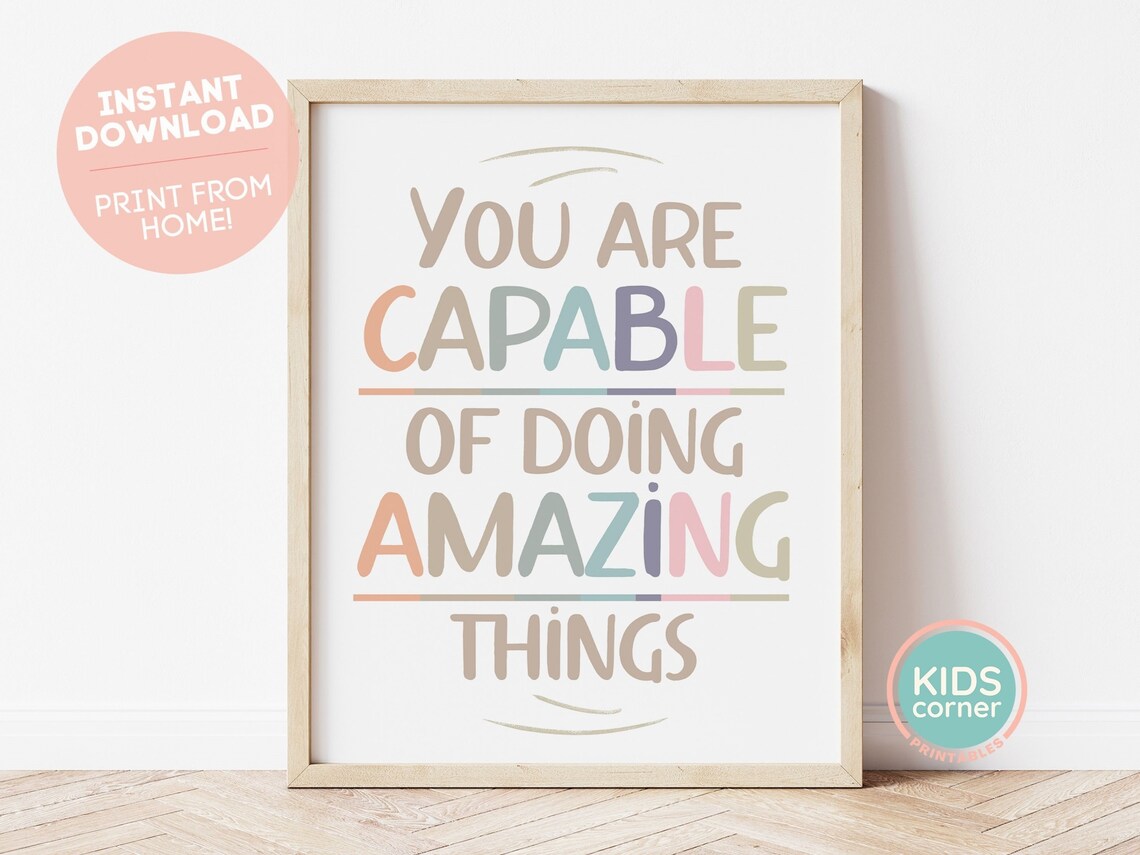 You Are Capable Of Doing Amazing Things Boho Art Print