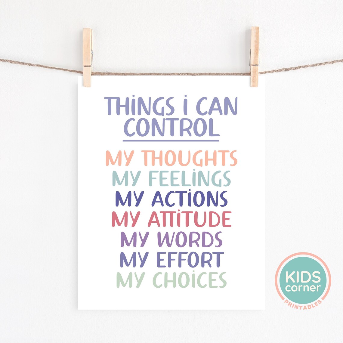 Things I Can Control Classroom Art Print - Image 2