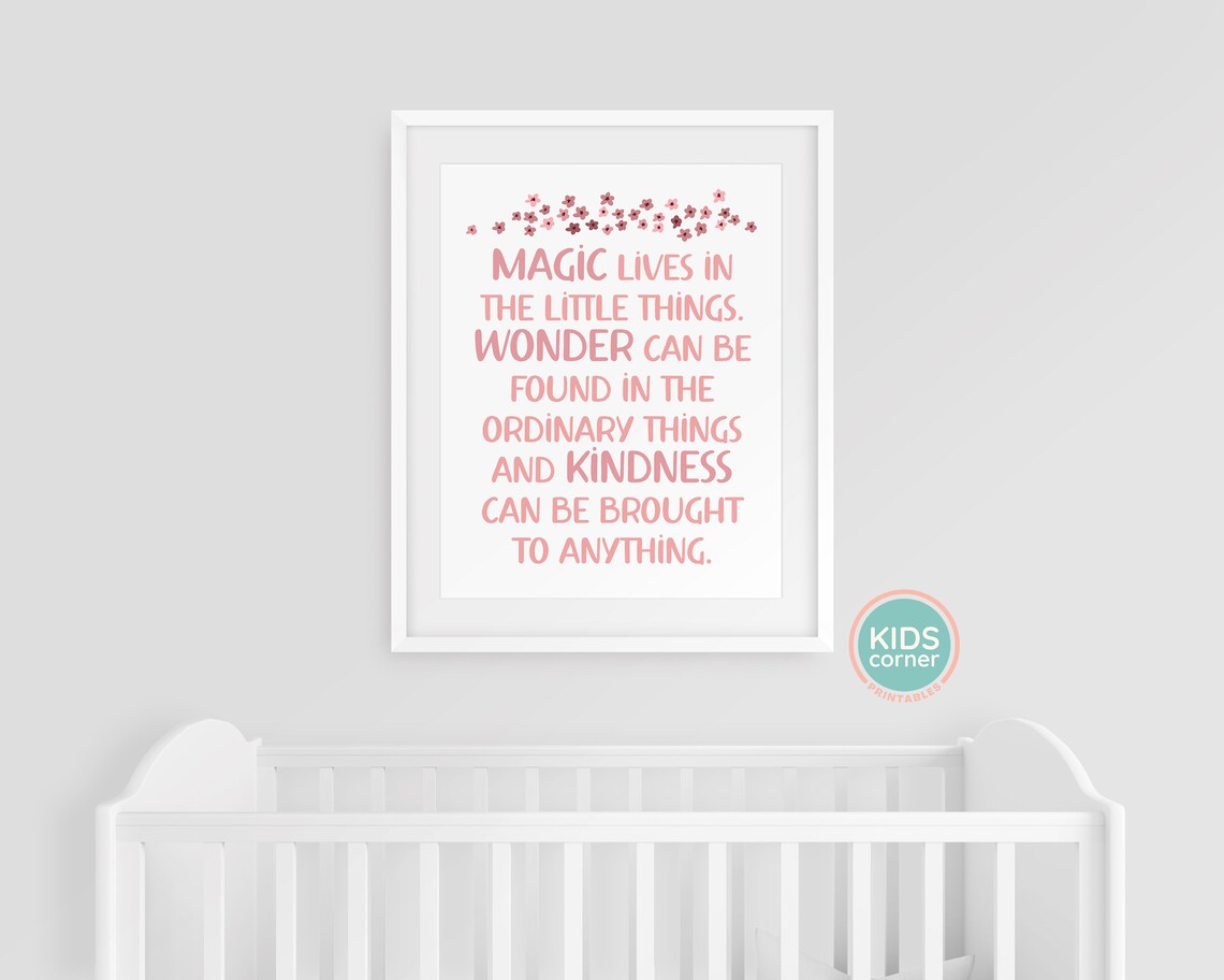 Magic Lives in the Little Things Quote Art Print - Image 3