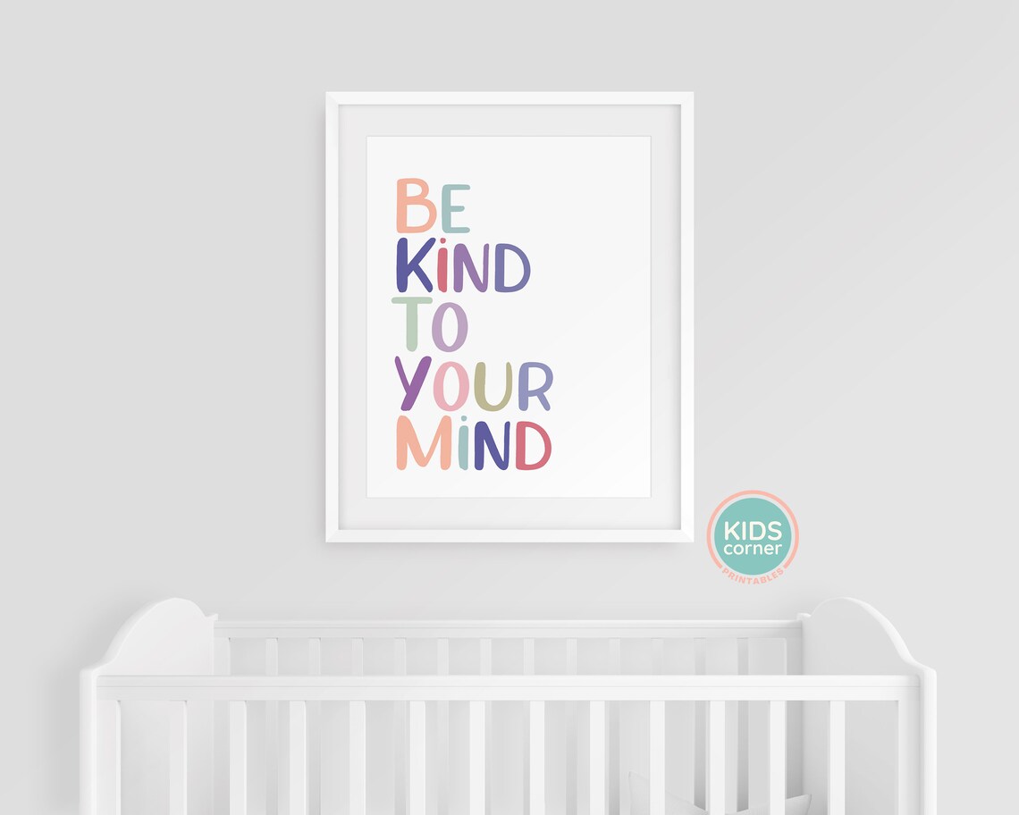 Be Kind To Your Mind Mindfulness Quote Art Print - Image 3