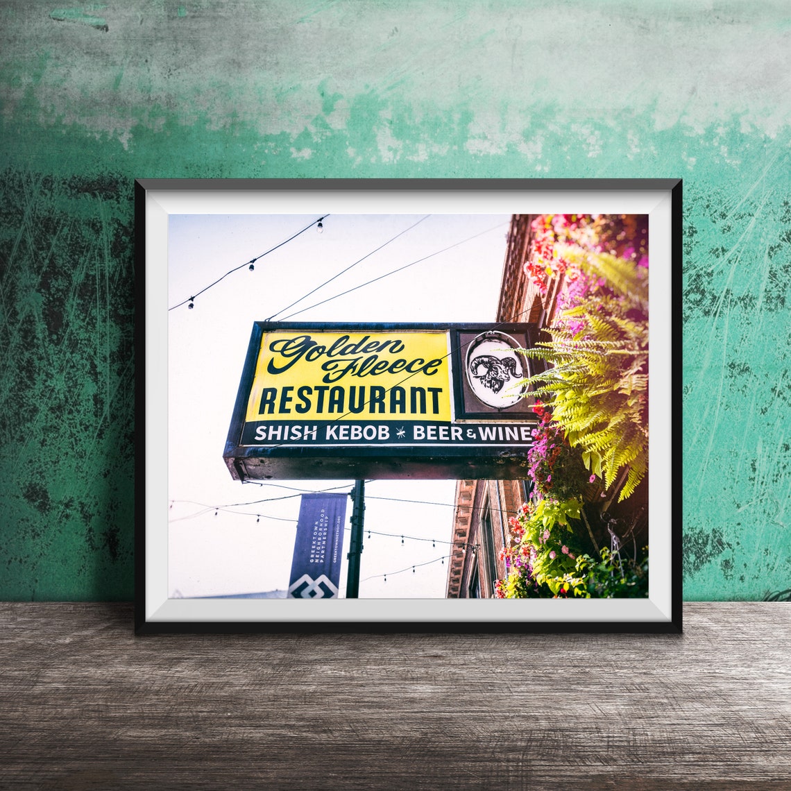 Detroit Photography Print Original Wall Art Photo Modern Photography Unframed Decor Golden Fleece Greek Restaurant Greektown