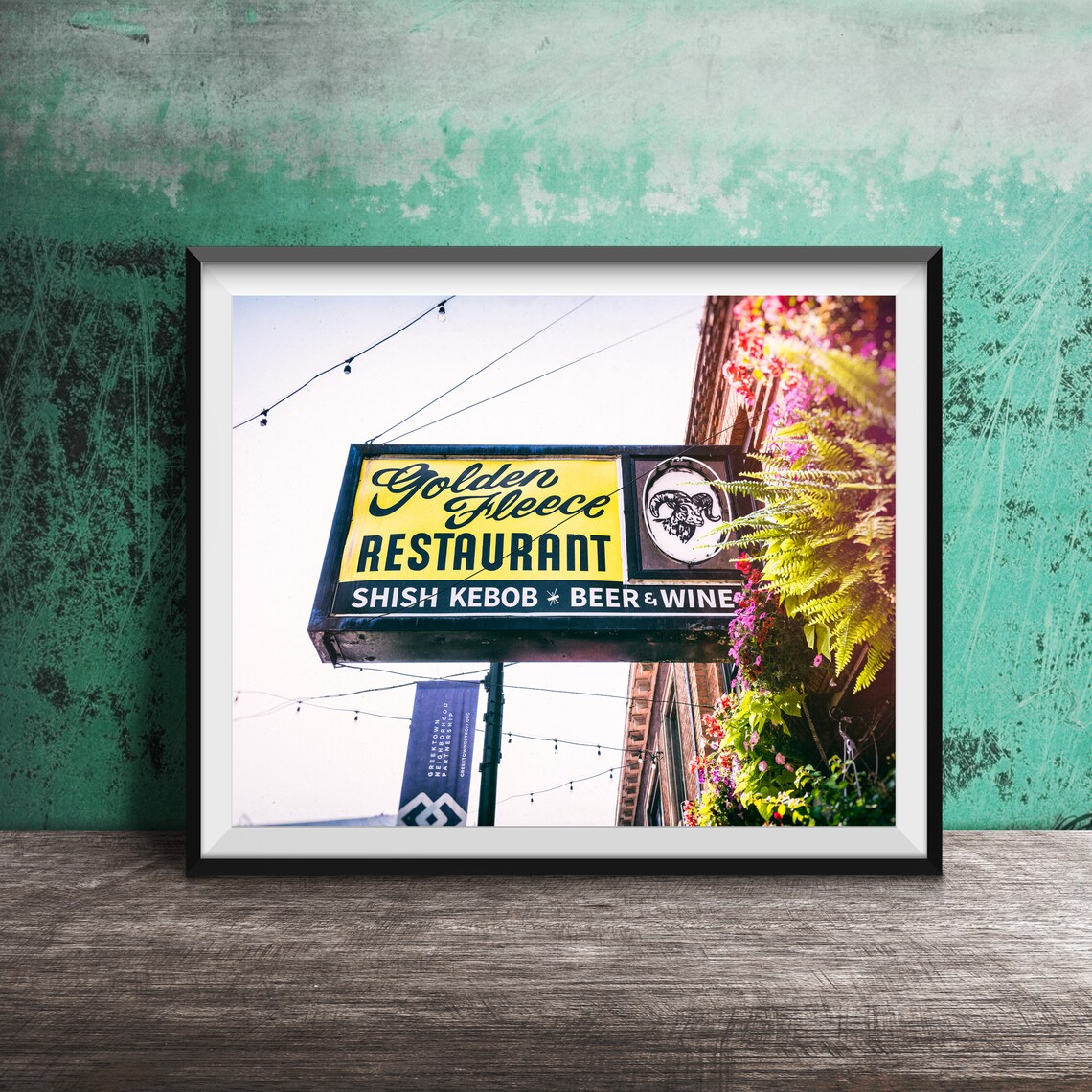 Golden Fleece Restaurant Detroit Greektown Shish Kebob Sign Poster