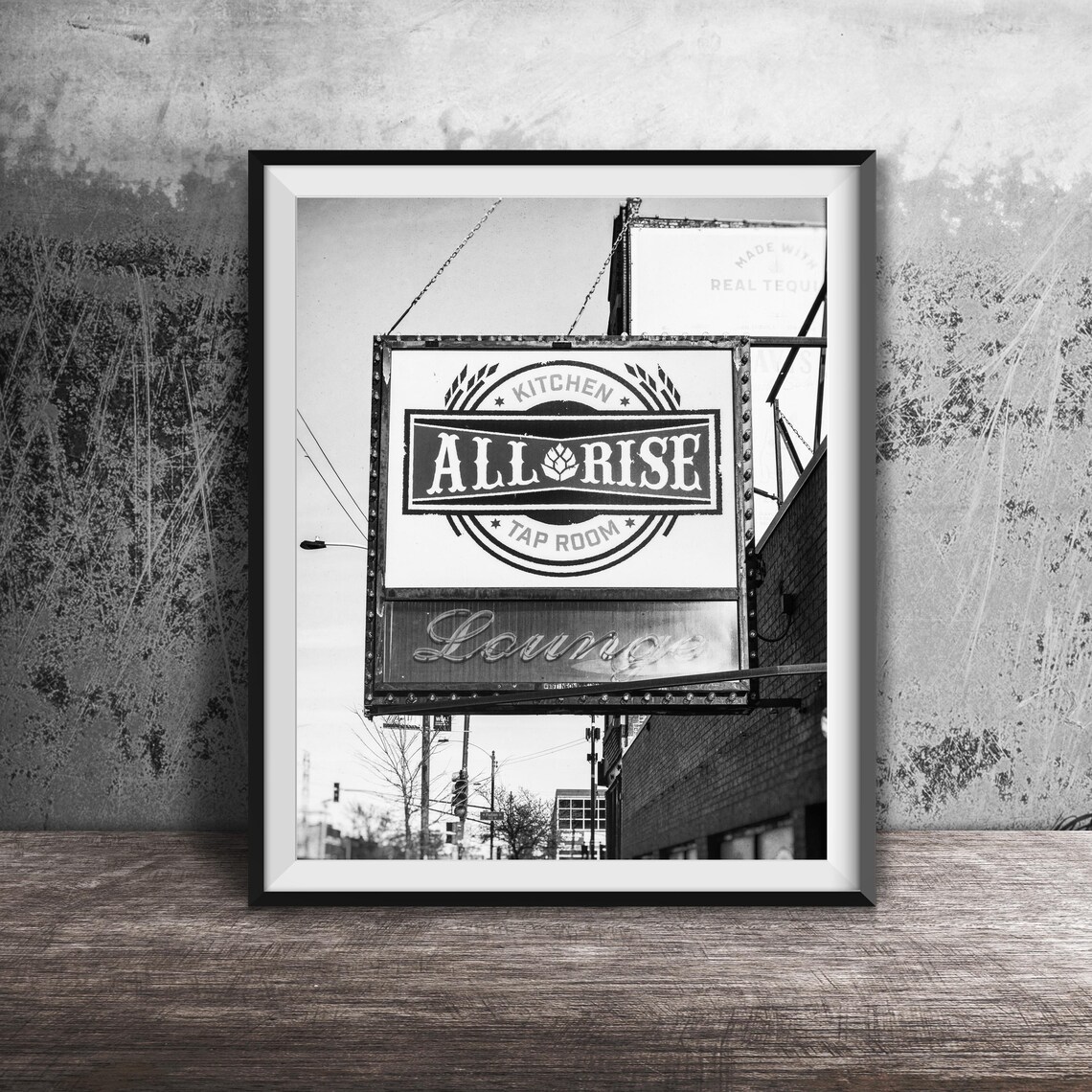 All Rise Tap Room Kitchen and Lounge Sign Chicago Photo Poster - Image 2