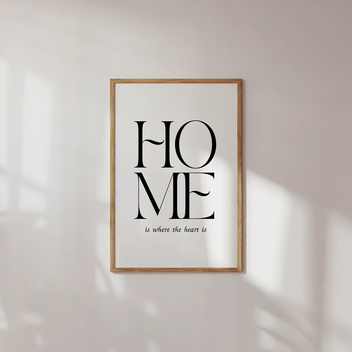 Home Is Where the Heart Is Minimalist Modern Serif Typography Quote Poster - Image 3