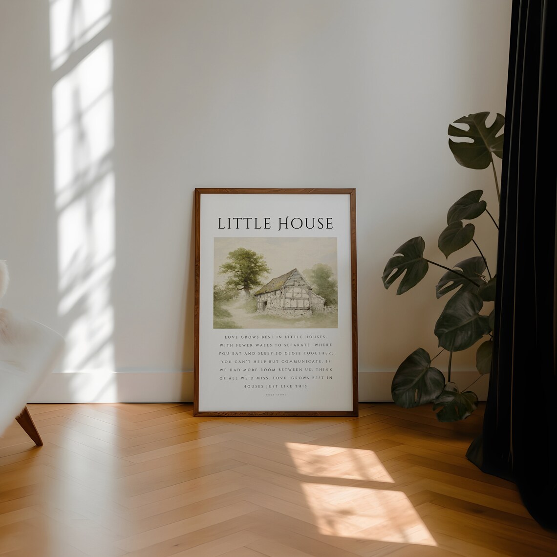 Love Grows Best In Little Houses, Vintage Quote - Image 2